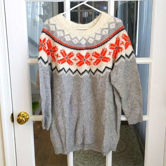 Tops - American Eagle Outfitters Oversized Fair Isle Sweater, L, NWT